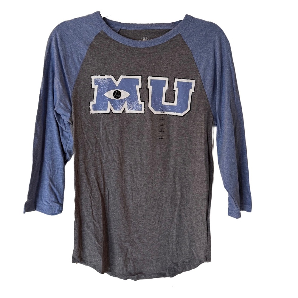 NEW Disney Store Monsters University Baseball Shirt with Mid-Length Sleeves